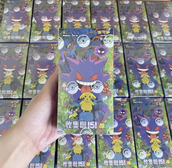 Original Pokémon Chinese 151 Surprise Volume 3 Gift Box TCG Gengar Pikachu Collection Card Toy Booster Sealed Box